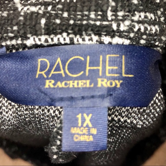 RACHEL ROY Tweed Knit Mixed Media Jacket Top - Picture 8 of 14